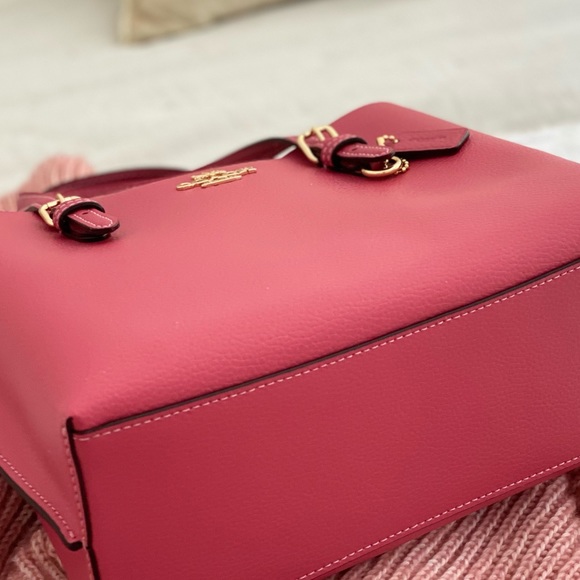 🆕 COACH | Pink Strawberry Haze Mollie Tote 25 Crossbody Shoulder Bag Purse - Picture 8 of 16